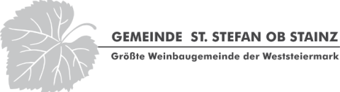 Ein Weinblatt mit der Bezeichnung Gemeinde St. Stefan ob STainz