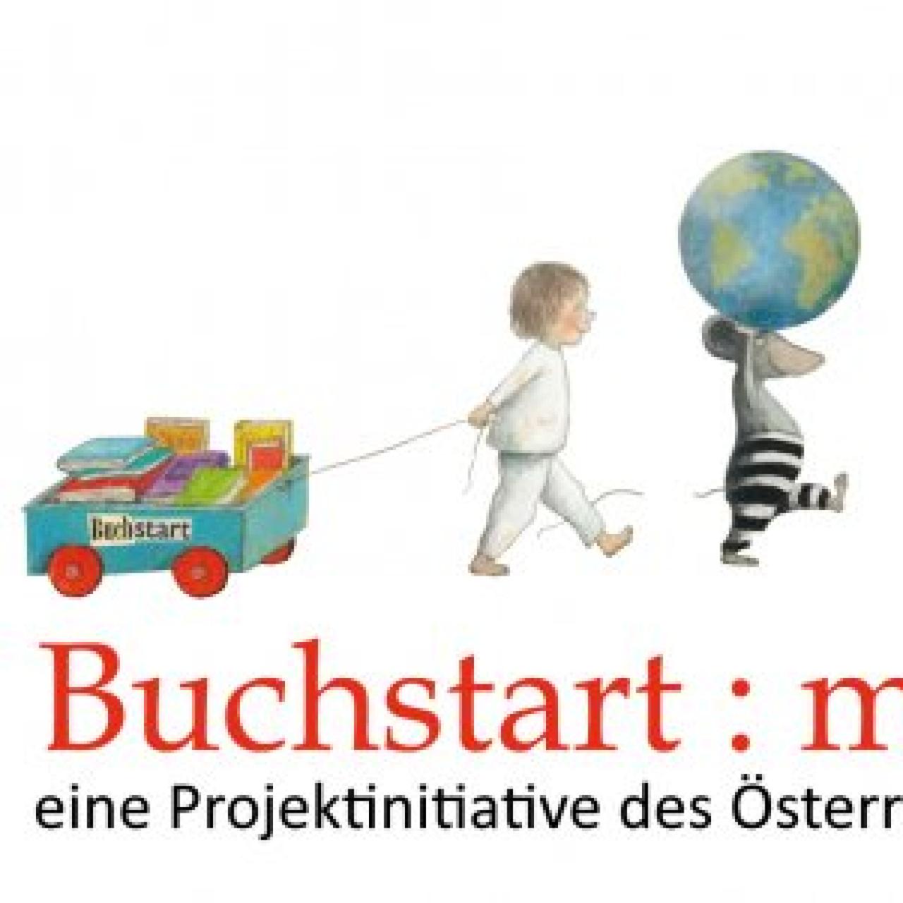 Logo: Buchstart - mit Büchern wachsen